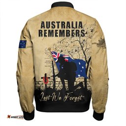 Amazing Aussie Australia Anzac Day Brothers In Arms Gallipoli Remembrance Bomber Jacket