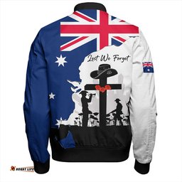 Amazing Aussie Australia Anzac Day Anzac Day With Map And Flag Australia Bomber Jacket