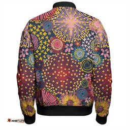 Amazing Aussie Australia Blooming Bright Flowers Blooming Bright Flowers Meadow Seamless Art Inspired Bomber Jacket