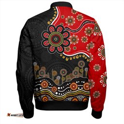 Amazing Aussie Australia Aboriginal Dot Art In My Heart Bomber Jacket