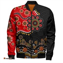 Amazing Aussie Australia Aboriginal Dot Art In My Heart Bomber Jacket