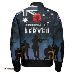 Amazing Aussie Australia Anzac Honouring All Those Who Served Bomber Jacket