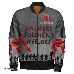 Amazing Aussie Australia Anzac Custom Anzac Fathers Soldiers Heroes Bomber Jacket