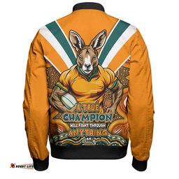 Amazing Aussie Australia Wallabies Squad A True Champion Will Fight Through Anything (Gold) Bomber Jacket