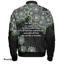 Amazing Aussie Australia Aboriginal The More You Know The Less You Need Green Bomber Jacket
