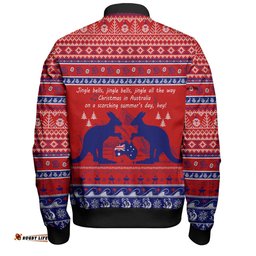 Amazing Aussie Australian Christmas Carol Christmas Jingle Bells Ugly Style Bomber Jacket