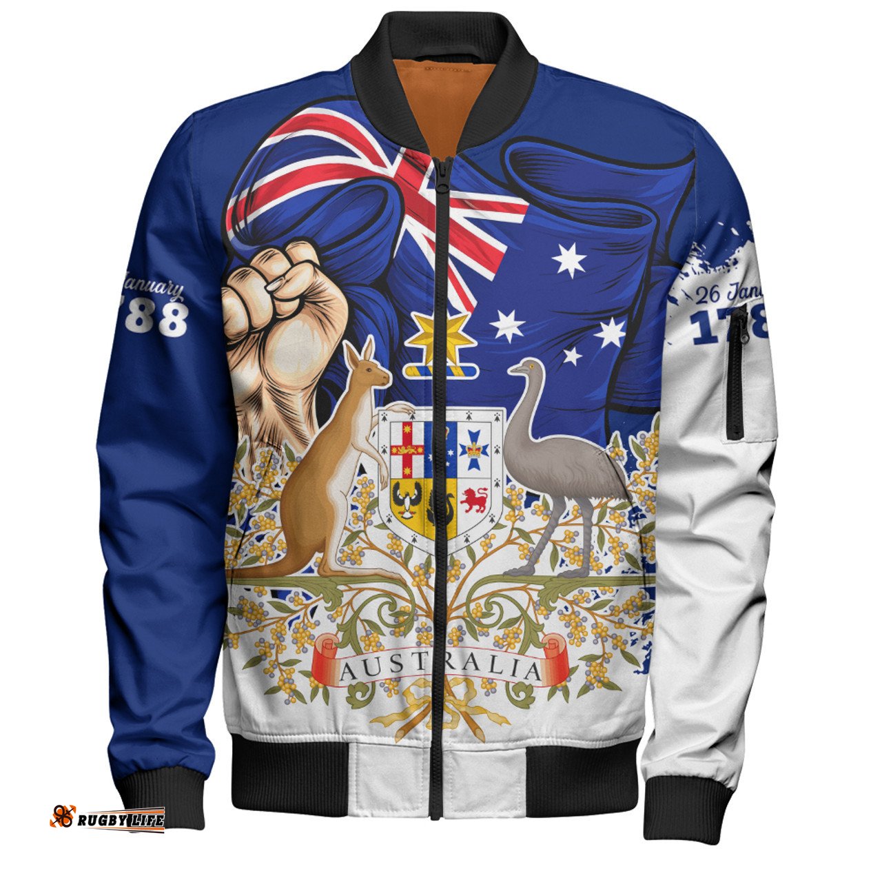 Amazing Aussie Australia Australia Power Pride And Heritage Crest Bomber Jacket