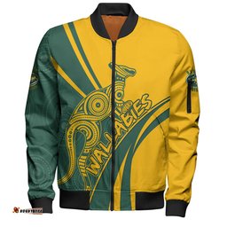 Amazing Aussie Australia Wallabies Squad Aboriginal Pattern Inspired Bomber Jacket