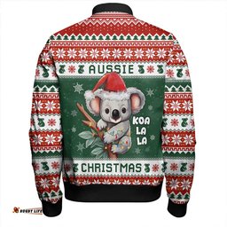 Amazing Aussie Australia Merry Christmas Spirit Koala Edition Bomber Jacket