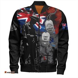 Amazing Aussie Australia Tribute To The Brave Anzac Day Bomber Jacket