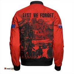 Amazing Aussie Australia Red Legacy Honoring ANZAC Heroes Bomber Jacket