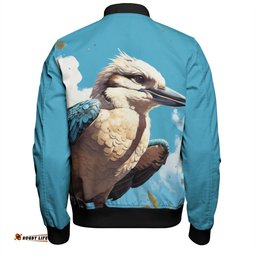 Amazing Aussie Australia Kookaburra Kookaburra Blue Background Bomber Jacket