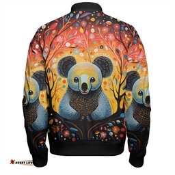 Amazing Aussie Australia Koala Custom Aboriginal Koala With Flowers Bomber Jacket