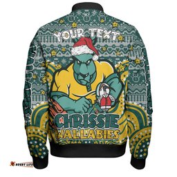 Amazing Aussie Australia Wallabies Christmas Custom Christmas Knit Patterns Vintage Jersey Ugly Bomber Jacket