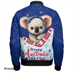 Amazing Aussie Australia Happy Australia Day Koala With Boomerang Edition Bomber Jacket