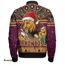 Amazing Aussie Brisbane Broncos Aboriginal Xmas Special Ugly Christmas Style Bomber Jacket