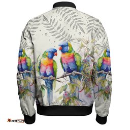 Amazing Aussie Australia Rainbow Lorikeets Rainbow Lorikeets Birds Art Bomber Jacket