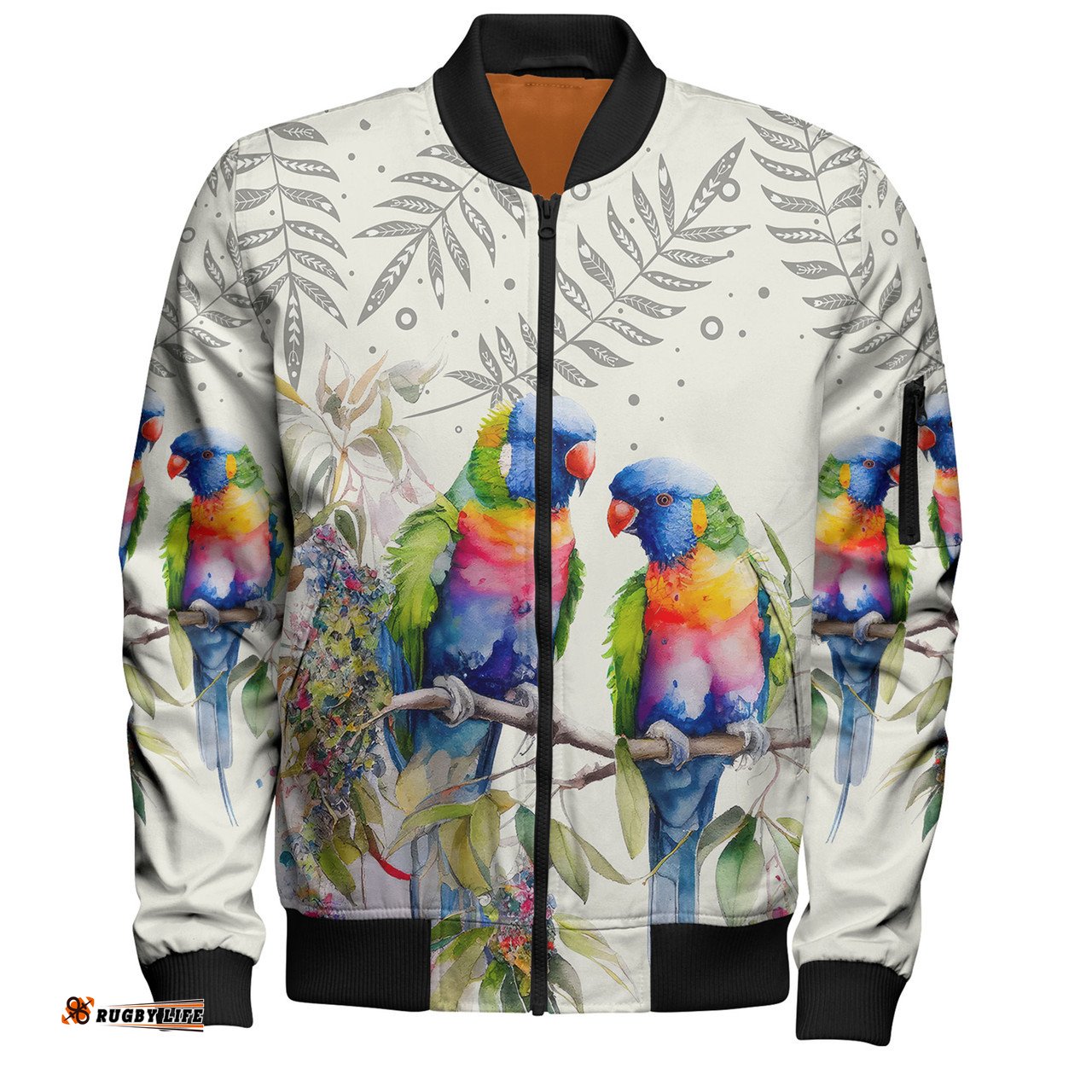 Amazing Aussie Australia Rainbow Lorikeets Rainbow Lorikeets Birds Art Bomber Jacket