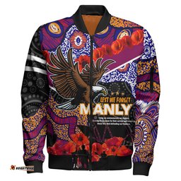 Amazing Aussie Australia Sea Eagles Anzac Lest We Forget Aboriginal Inspired Patterns Bomber Jacket