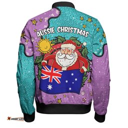 Amazing Aussie Australia Christmas Custom I'm the Perfect Present Purple Bomber Jacket