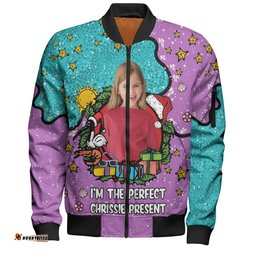 Amazing Aussie Australia Christmas Custom I'm the Perfect Present Purple Bomber Jacket