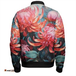 Amazing Aussie Australia Waratah Waratah Oil Painting Abstract Ver5 Bomber Jacket