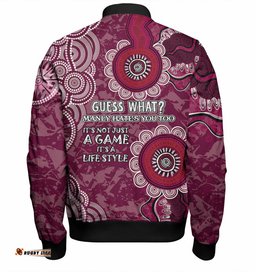 Amazing Aussie Manly Warringah Sea Eagles Manly For Life Bomber Jacket