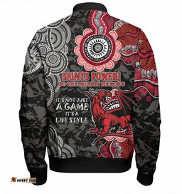 Amazing Aussie Australia Illawarra and St George Custom Red White Forever Bomber Jacket