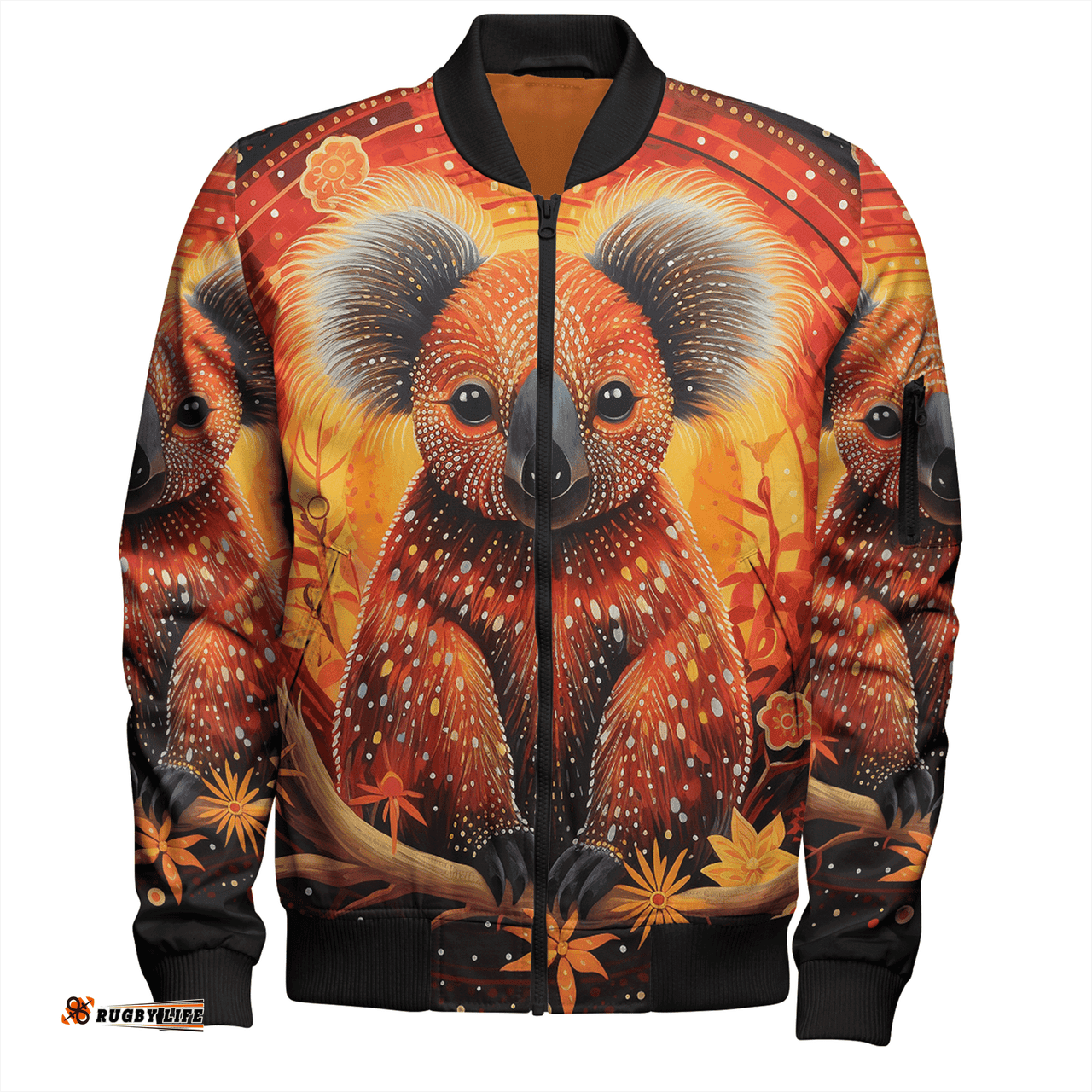 Amazing Aussie Australia Koala Custom Dreaming Art Koala Aboriginal Inspired Bomber Jacket