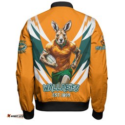 Amazing Aussie Australia Wallabies Championship Sport Style Orange Bomber Jacket