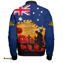 Amazing Aussie Australia Remembrance Day Fields Of Poppies Honoring The Fallen Bomber Jacket