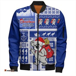 Amazing Aussie Australia Koala Wonderland Christmas Blue Bomber Jacket