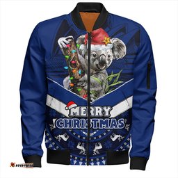 Amazing Aussie Australia Holiday Koala Merry Christmas Bomber Jacket