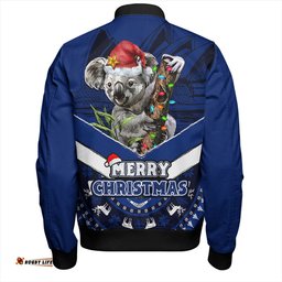 Amazing Aussie Australia Holiday Koala Merry Christmas Bomber Jacket