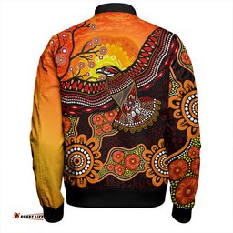 Amazing Aussie Australia Eagle Aboriginal Dot Painting Traditional Bomber Jacket