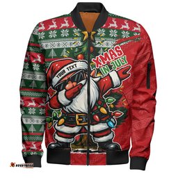 Amazing Aussie Australia Santa Dabs Down Under Xmas In July Edition Bomber Jacket