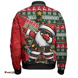 Amazing Aussie Australia Santa Dabs Down Under Xmas In July Edition Bomber Jacket