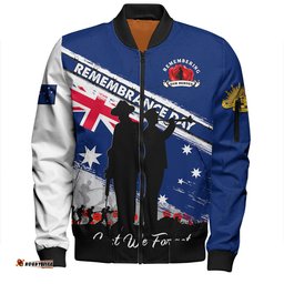 Amazing Aussie Australia Australian Heroes Remembrance Day Tribute Bomber Jacket