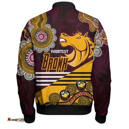 Amazing Aussie Brisbane Broncos Custom Go! Let's go! Up The Mighty Bronx Home Jersey Bomber Jacket