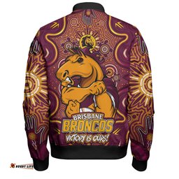 Amazing Aussie Brisbane Broncos Aboriginal Pattern Inspired Victory Is Ours Bomber Jacket