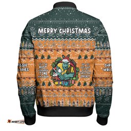 Amazing Aussie Australia Wallabies Christmas Custom Chrissie Spirit Bomber Jacket