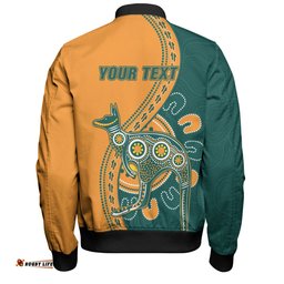 Amazing Aussie Australia Wallabies Custom Go Wallabies Aboriginal Inspired Jersey Orange Bomber Jacket