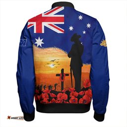 Amazing Aussie Australia Lest We Forget Remembrance Day Tribute Bomber Jacket