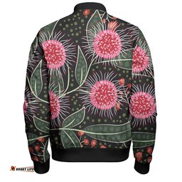 Amazing Aussie Australia Flowers Aboriginal Aboriginal Style Australian Hakea Flower Bomber Jacket