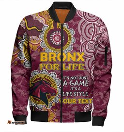 Amazing Aussie Australia Broncos Custom It's not Just a Game, it's a Life Style Bomber Jacket