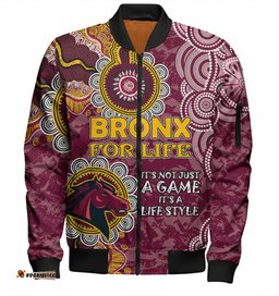 Amazing Aussie Australia Broncos Custom It's not Just a Game, it's a Life Style Bomber Jacket