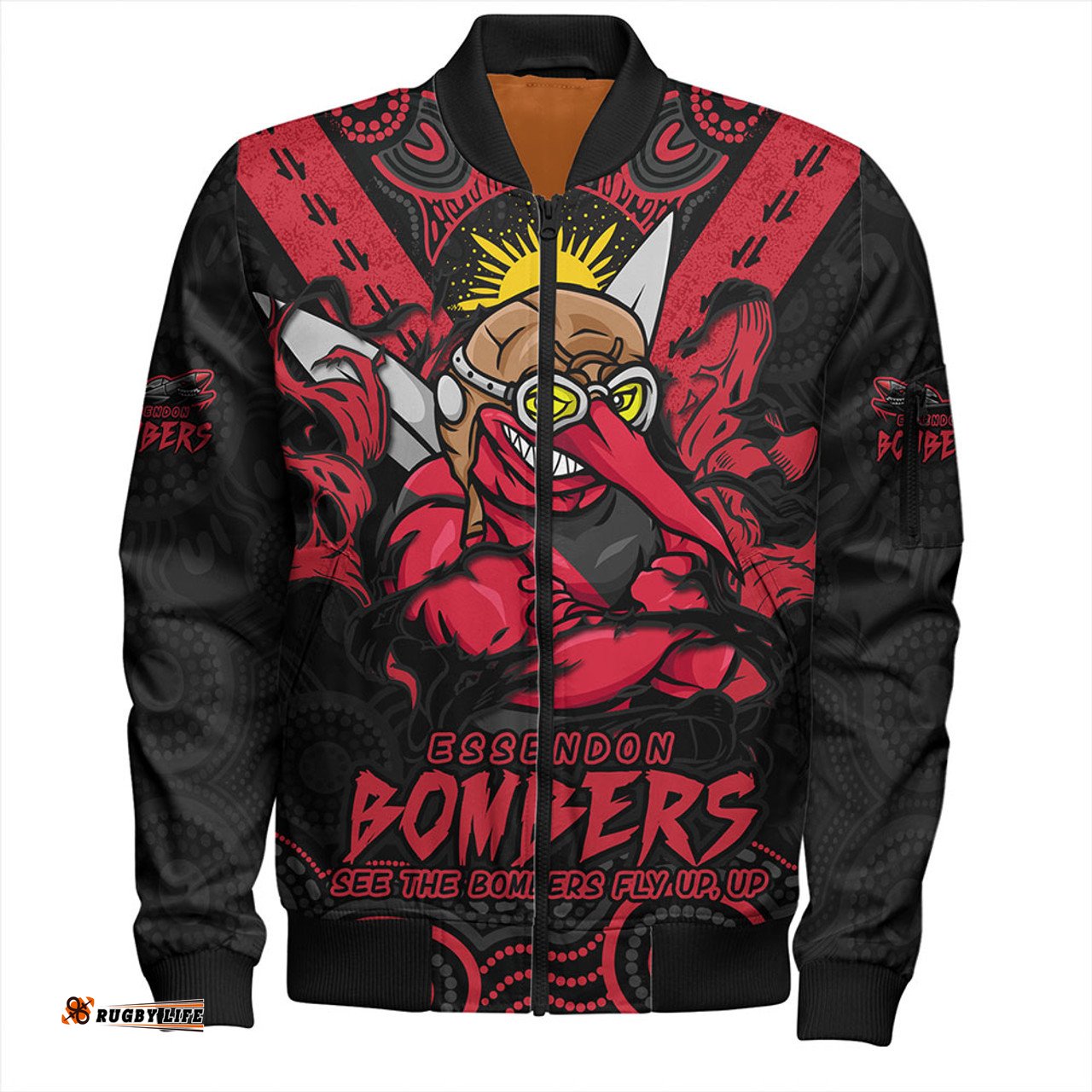 Amazing Aussie Essendon Ripped Legacy Of The Game Bomber Jacket