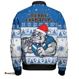 Amazing Aussie Canterbury Bankstown Bulldogs Christmas Custom Special Ugly Christmas Bomber Jacket