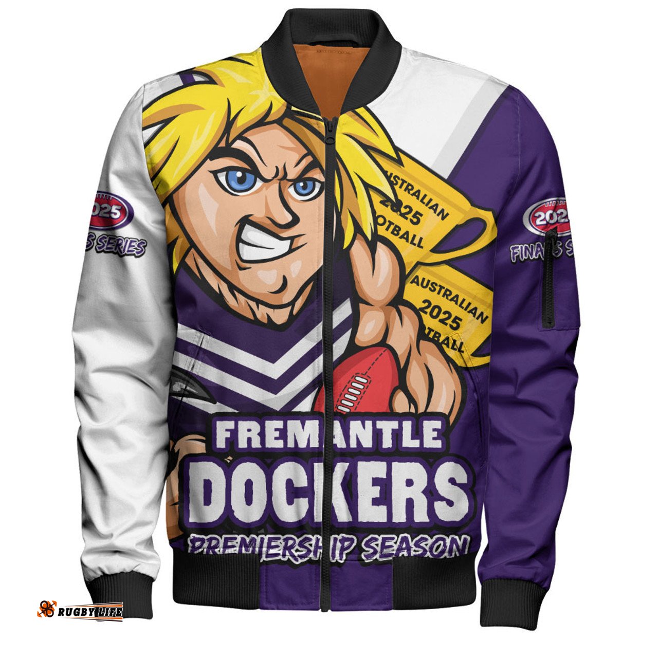 Amazing Aussie Fremantle Australian Football Finals Premiership Spirit Bomber Jacket