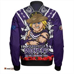 Amazing Aussie Fremantle Ripped Legacy Of The Game The ANZAC Spirit Lives On Bomber Jacket